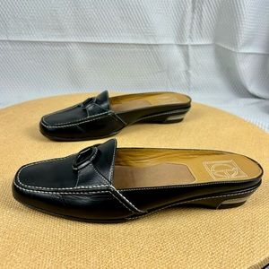 Cole Haan x Nike Air | Womens Black Leather Slip On Mules | Size 7.5